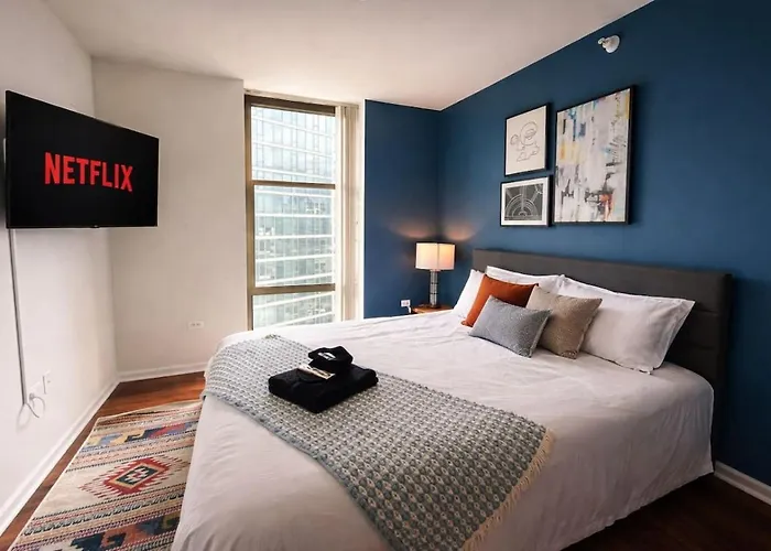 Grant Park 2br With Balcony Skyline View & Gym In Downtown Appartement Chicago